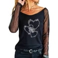 thumbnail image 1 of Gvmfive Women Casual Long Sheer Sleeve Printed Blouse Tops Loose Shirt, 1 of 3