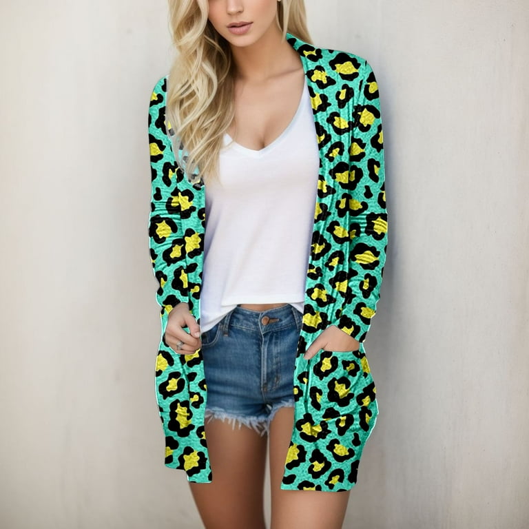 Ladies top printed cardigans