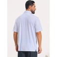 thumbnail image 3 of DARING DIVA Men's Printed Short Sleeve Lightweight Breathable Polo Shirts S Blue, 3 of 7