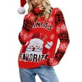 thumbnail image 2 of Xmarks Women Ugly Christmas Sweaters Cute Fuzzy Funny Knitted Pullover Sweater for Holiday Party Xmas S-XL, 2 of 7