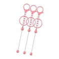 thumbnail image 2 of MERIGLARE 3 Pieces Beadable Keychain Bars Make Your Own Keychain Rings for Friend Gift Pink, 2 of 9