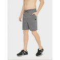 thumbnail image 3 of Mens Shorts Casual Cotton Athletic Shorts Drawstring Workout Running Shorts with Pockets, 3 of 7