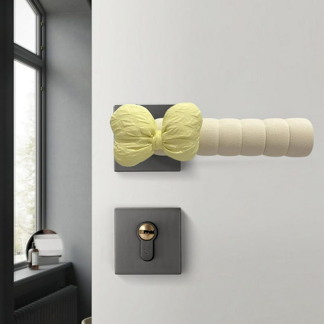 Dvkptbk Housse de Poignée de Porte Sans Collision et Sans Statique Housse de Protection pour Poignée de Porte Hélices Housse de Poignée en Éponge pour Chenilles Gadget de Réchauffement Hivernal Outils Ménagers