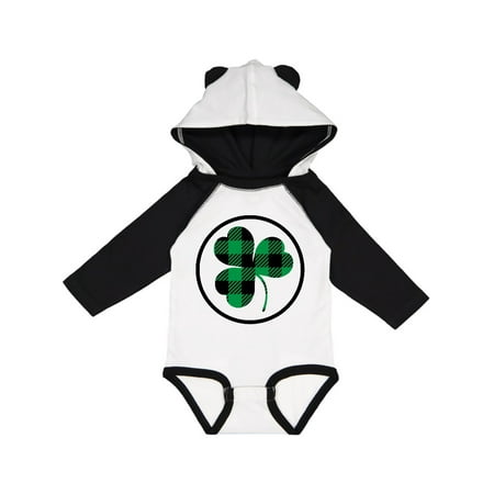 

Inktastic St Patricks Buffalo Plaid Shamrock Gift Baby Boy or Baby Girl Long Sleeve Bodysuit