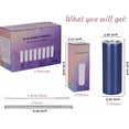 thumbnail image 6 of 8  20 Oz Stainless  Straight Skinny Tumblers, Insulated Slim Thin Travel Cup Set for DIY, Navy, 6 of 7
