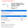 thumbnail image 2 of Air Charge Temperature Sensor Connector - Compatible with 1994 - 2000 Chevy K2500 1995 1996 1997 1998 1999, 2 of 2