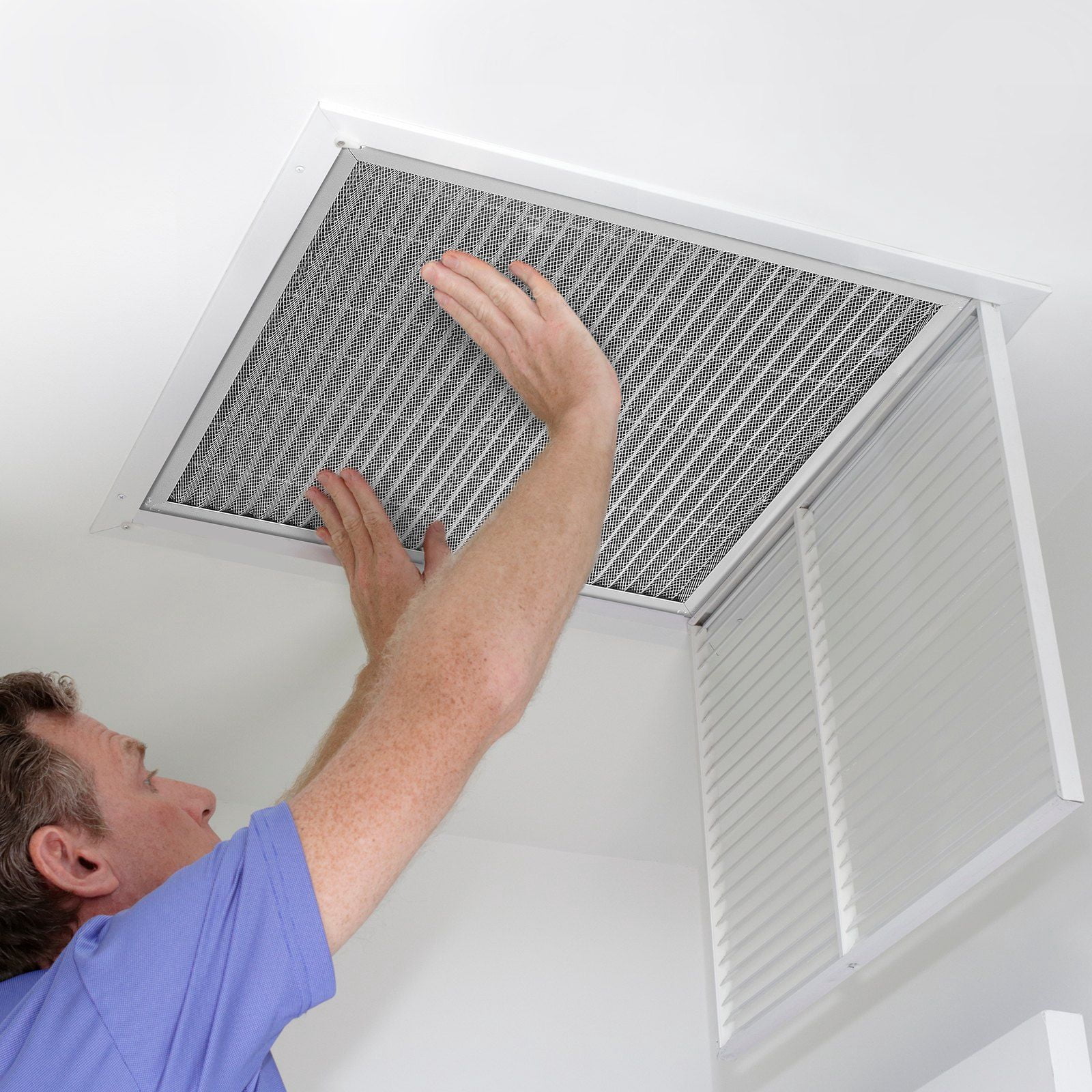 20x20x1 Aluminum Electrostatic Air Filter MERV 8 with Actual Size 19.75x19.75x0.82 Inches, Washable and Reusable Furnace Filter Compatible with HVAC Systems for Cleaner and Healthier Indoor Air