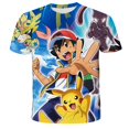 thumbnail image 1 of Camiseta con estampado 3D de Pokémon para niño y niña, ropa informal de Pikachu de dibujos animados, a la moda, de 3 a 14 años, novedad de verano qym unisex, 1 of 2