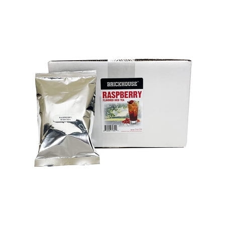 Brickhouse Raspberry Flavored Iced Tea, 24/3 oz packets, Loose Leaf with Filters