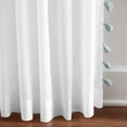 thumbnail image 3 of Elrene Home Fashions Bianca Semi-Sheer Window Curtain with Tassels, Blue, 52" x 84", 3 of 4