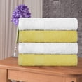 thumbnail image 2 of Ample Decor Hand Towel 18 x 28 inch Pack of 4 600 GSM 100% Cotton, Soft & Lightweight, Quick Drying - White & Yellow, 2 of 5