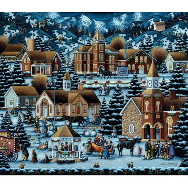 DOWDLE ART Populaire 1000 Pièce Alpine Puzzle de Noël