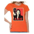thumbnail image 1 of Awkward Styles AOC Women's Shirt Ocasio Ladies T Shirt Alexandria Ocasio-Cortez Women T-Shirts Patriotic Shirts Made in USA AOC Tshirt American Style Ocasio Shirt for Wife Ocasio-Cortez Outfit, 1 of 4