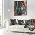 thumbnail image 4 of Designart 16" x 16" Abstract Brown Polyester Throw Pillow, 4 of 5