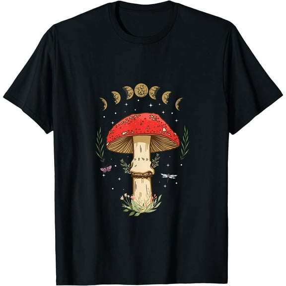 Dark Academia Cottagecore Aesthetic Magic Mushroom Unisex T-Shirt for Men Women Kids Toddler