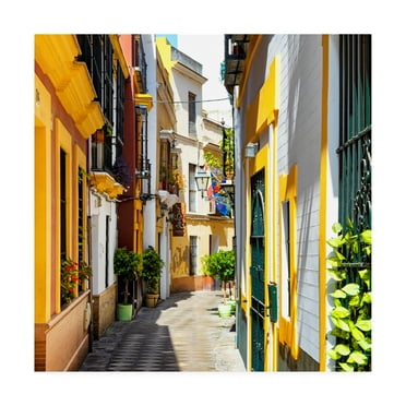 Trademark Fine Art 'Made in Spain 3 Yellow Street in Seville' Canvas Art by Philippe Hugonnard