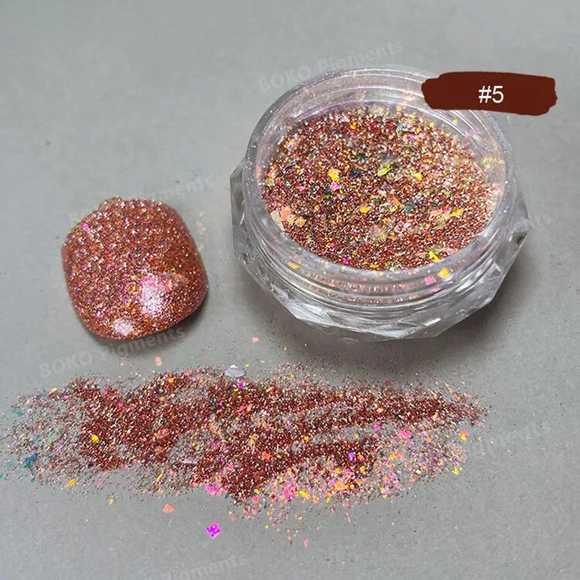 1 caja de polvo para uñas con espejo de luz de luna, brillos finos plateados, pigmentos de efecto metálico, esmalte de Gel, polvos holográficos cromados para uñas