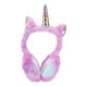 thumbnail image 1 of 1 orejera de peluche con diseño de unicornio de dibujos animados, cálida y protectora para los oídos., 1 of 5