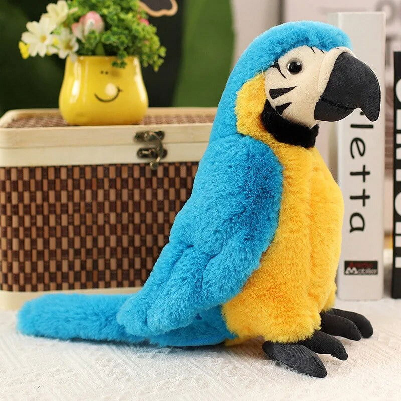 Peluche De Loro Guacamayo De 30 Cm – Juguete De Felpa En Azul Y Amarillo, Súper Suave Y Lavable, Ideal Para Abrazar Y Decorar