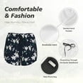 thumbnail image 4 of Bixox Women's Lilies Flowers pattern 2 in 1 Running Shorts - Lightweight Athletic Workout Gym Yoga Shorts Liner with Pockets - Small, 4 of 7
