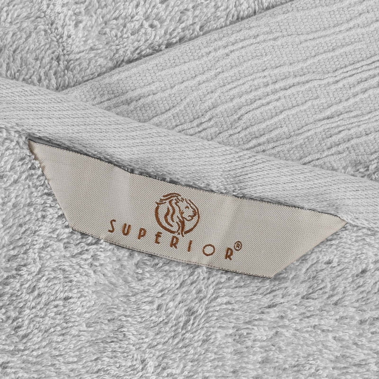 Superior Rayon from Bamboo Soft Modern 9-Piece Towel Set, Platinum