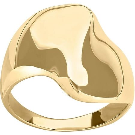 Simply Gold 10kt Yellow Gold Swirl Bypass Ring, Size 7