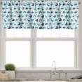 thumbnail image 3 of Ambesonne Cartoon Dino Valance & Curtain, Blue Tones Dinosaurs, 55"x45", Pale Blue Multicolor, 3 of 7