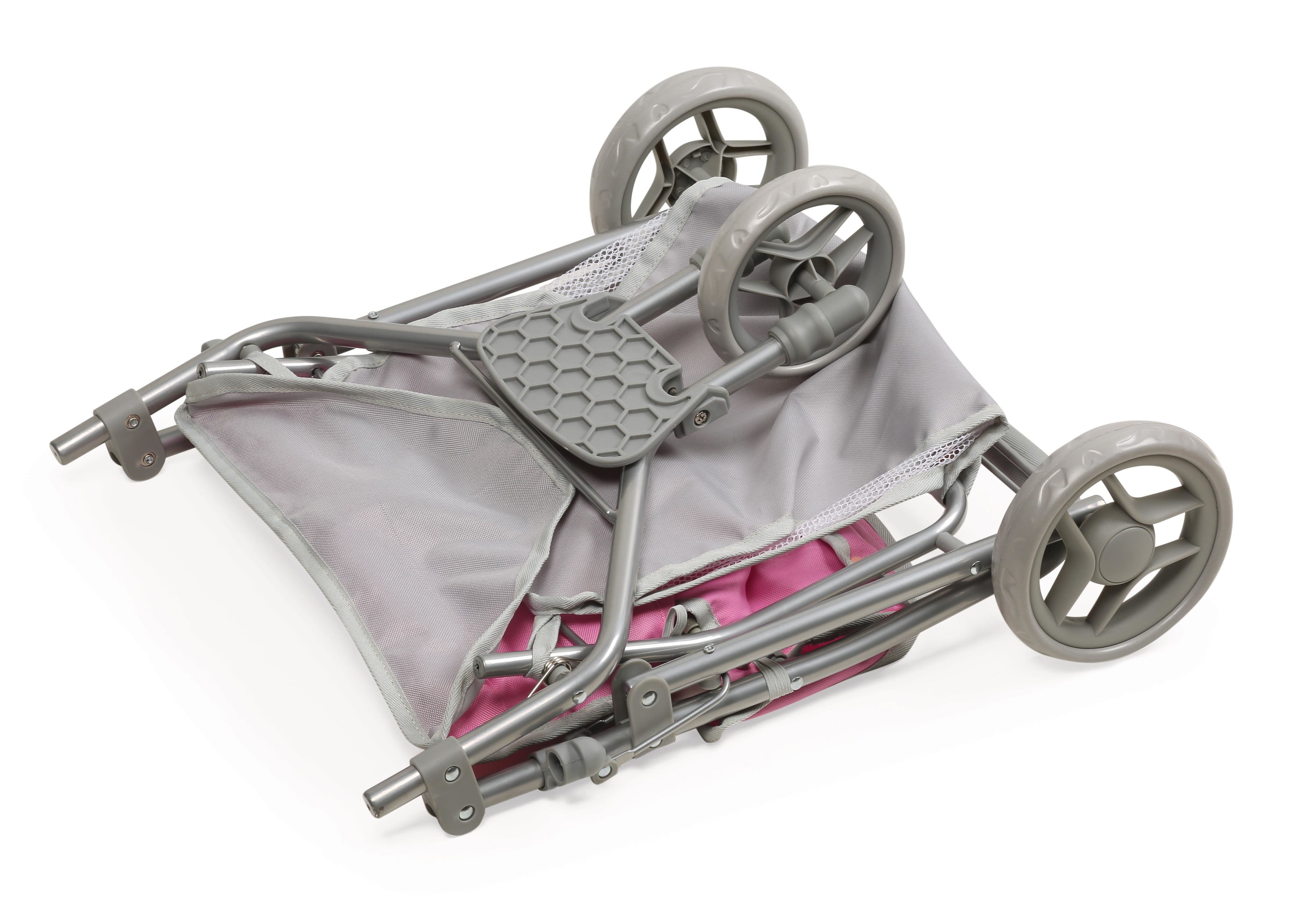 Badger Basket Trek 3 Wheel Folding Twin Doll Jogging Stroller for