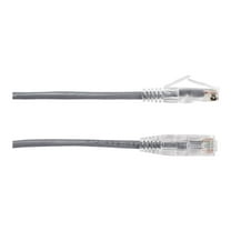Black Box Slim-Net - Patch cable - RJ-45 (M) to RJ-45 (M) - 15 ft - UTP - CAT 6a - booted, molded, stranded - gray