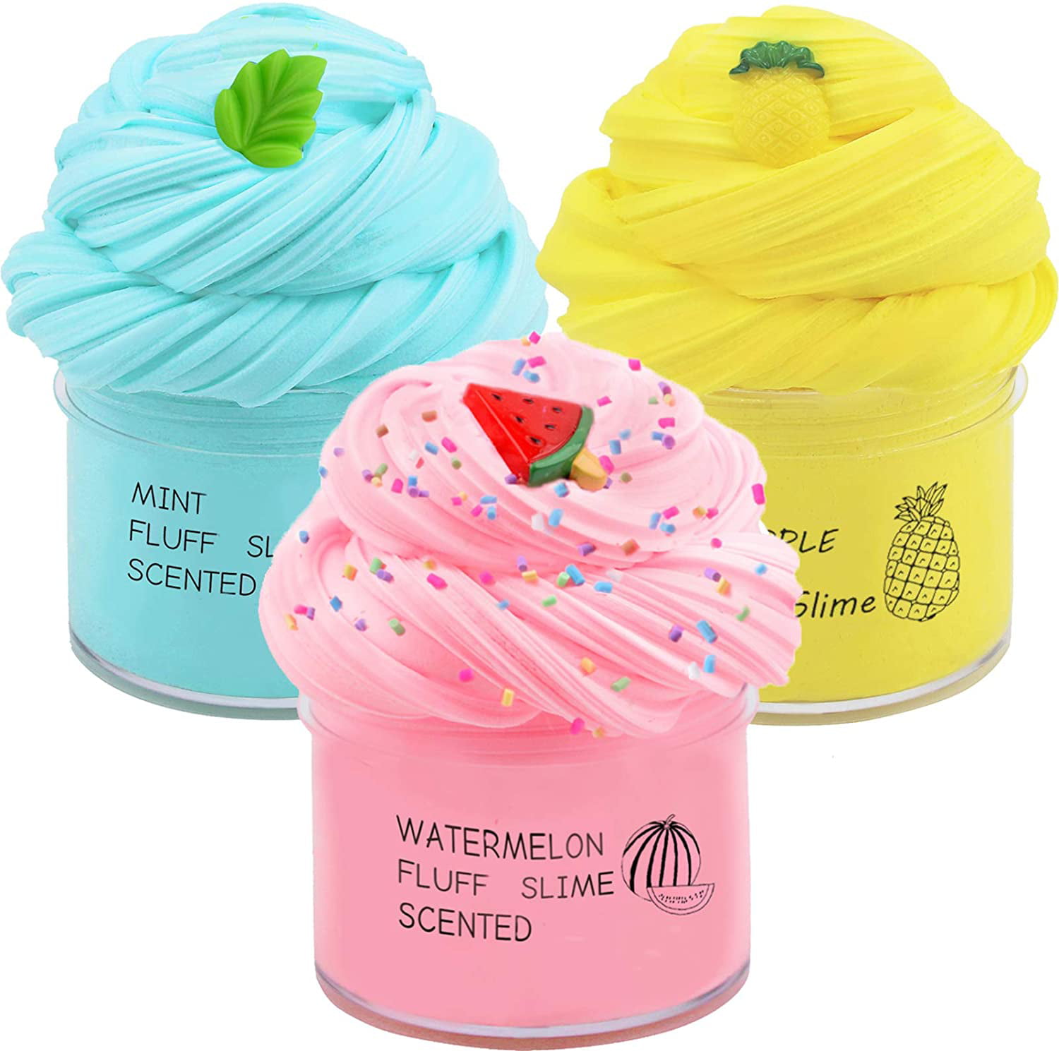 Butter Slime Kit 3 Pack Super Soft /& Non-Sticky Mint Slime Watermelon Slime and Stitch Slime Birthday Gifts for Girls and Boys