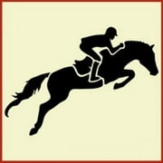 Hunter Jumper Horse and Rider Stencil - Reusable Mylar Horse Stencil Painting DIY Gifts Crafts Wall Decor Animal Stencils Airbrush Country Laser Cut Template - The Artful Stencil