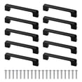 thumbnail image 1 of 10 manijas de gabinete negras con tornillos para gabinete de cocina, orificio central 96 mm, 1 of 5