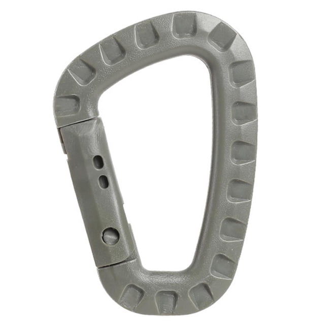 4Uds. Paquete De 6 Anillos De Gancho De Plástico En D Para Acampar, Pescar, Recreación Al Aire Libre, Verde Militar