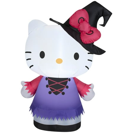 3 hello kitty in witch costume halloween inflatable walmart com