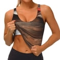 thumbnail image 4 of Lsque Rustic American Flag Wood Printed Women'S Sports Bra, Compression, Moisture Wicking, High-Impact Sports Bra For Women,Supportive sports bra-Medium, 4 of 9