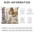 thumbnail image 6 of Acheng  Outdoor Garden Decoration Bee/Butterfly/Dragonfly/Ladybug Pillow Case Leaf/Lavender/Flower Decorative Throw Pillow Covers Set of 2 White, 6 of 6