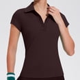 thumbnail image 2 of Wensltd Hauts Décontractés pour Femmes Manches Courtes Doux Légers Confortables Hauts Chemises à Col Uni, 2 of 5