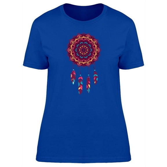 Floral Boho Dreamcatcher Cartoon T-Shirt Women -Image by Shutterstock, Female Small