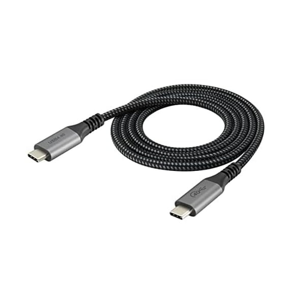 USB4 Cable 40Gbps Data Transfer USB Type C Male to USB-C Cable (20V, 5A) Charging Supports 5K&60hz or Double 4K Display Thunderbolt 3 Cable for Hub,Apollo,eGpu,MacBook,Dell,Grey(1.2m/4ft)