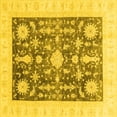 thumbnail image 1 of Ahgly Company Machine Washable Indoor Square Oriental Yellow Traditional Area Rugs, 8' Square, 1 of 4