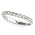 thumbnail image 1 of 14k White Gold Pave Set Style Diamond Wedding Band (1/4 cttw) Size 3.5, 1 of 2