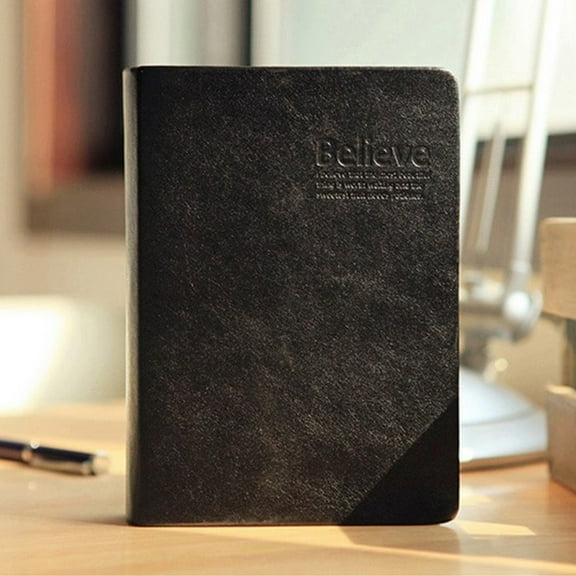 FOMIYES Daily Notebook Black for Office Workers Poetry Work 1Pack