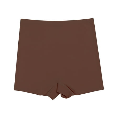 

QWERTYU Womens Soft Stretch Boyshort Boxer Briefs Full Coverage Seamless Seamless Panties Underwear Brown S