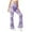 Purple, variant on Leggings for Women High Waisted Leggings Buttery Water Ripple Printed Slim Fit Flared Casual Fitness Yoga Buttery Soft Stretchy Yoga Pants