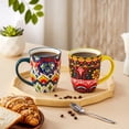 thumbnail image 3 of vancasso Ceramic Coffee Mug Set of 6, 16 oz Coffee Cup, Porcelain Tea Cups, Series LUM, 3 of 10
