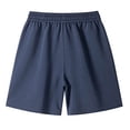 thumbnail image 5 of Men's Lounge Shorts with Pockets 5" Lightweight Cotton Sweat Jersey Shorts for Men Workout Gym Athletic (Regular and Big & Tall) Size M-5XL Navy, 5 of 5