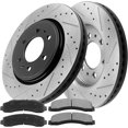 thumbnail image 6 of MotorbyMotor Front & Rear Brake Rotors Replacement for 2010 - 2011 Ford F-150 (6 Lug Models ONLY) E-Coating Drilled & Slotted Brake Rotor & Brake Pad kit Including CLEANER DOT4 FLUID, 6 of 9