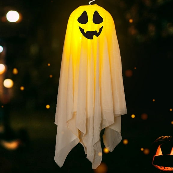 PRETXORVE Halloween Pumpkin Ghost Lights Dress Up Party Decorations Scene Decoration Hanging Decorations Indoor Outdoor Atmospheres Props