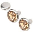thumbnail image 3 of Rhinestone Rivets Studs, Rust Resistant Rhinestone Crystal Rivets  for Decorative Clothes for Bags 8mm Silver Edge Yellow Diamond,8mm Silver Edge Pink Diamond,8mm Silver Edge Deep, 3 of 7