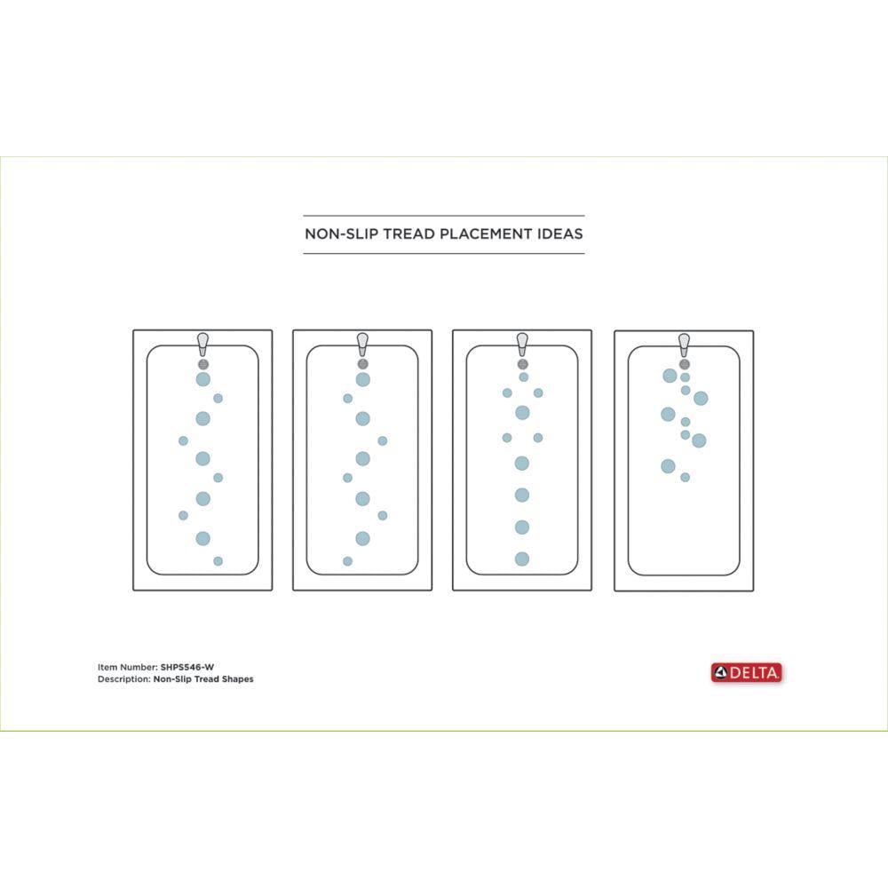 Non Slip Tread Shapes in White (10-Pack)